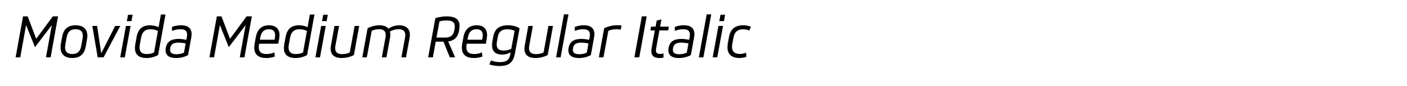 Movida Medium Regular Italic image